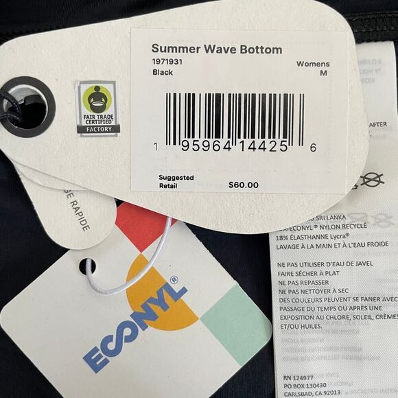 NWT Prana Summer Wave Bottom in Black - Size: Medium - Picture 5 of 8